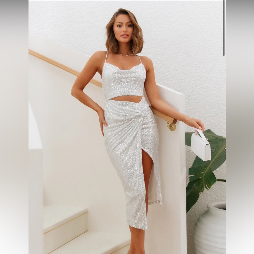 Hello Molly Sequin Party Dress - Size Medium - 6